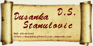 Dušanka Stanulović vizit kartica